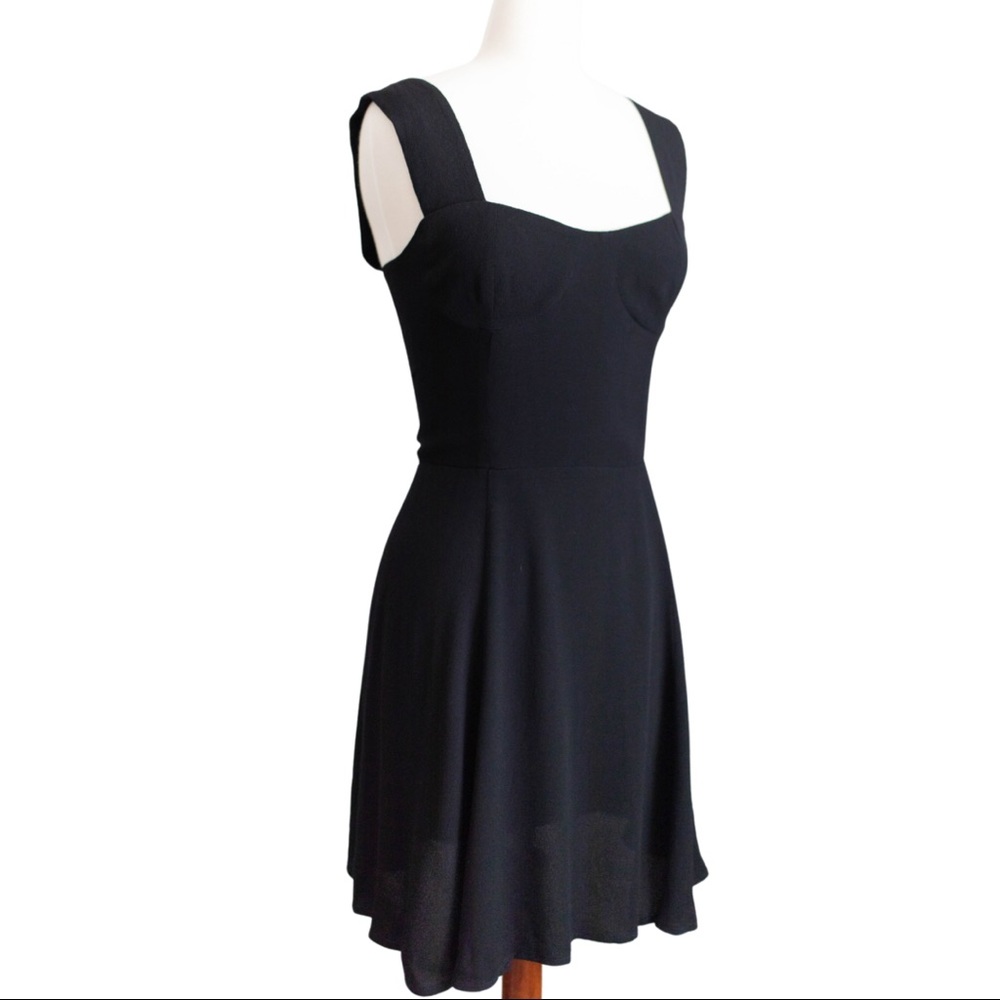 Reformation Holden Black Mini Dress 4 Skater